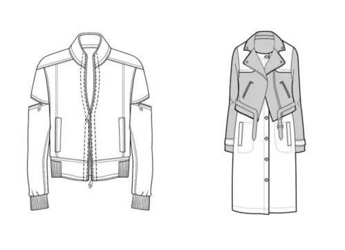 品牌公司是这样画款式图的 带你全面了解企业服装款式图